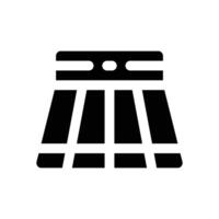female skirt glyph icon. Strong and solid icon for websites and mobile apps. vector
