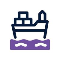 cargo dual tone icon. Sleek and modern icon for websites and mobile apps. vector