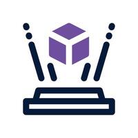 hologram duotone icon. Sleek and modern icon for websites and mobile apps. vector