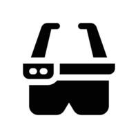 smart glasses glyph icon. Strong and solid icon for websites and mobile apps. vector