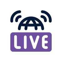 global news dual tone icon. Sleek and modern icon for websites and mobile apps. vector