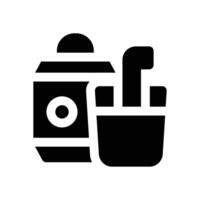 drink glyph icon. Strong and solid icon for websites and mobile apps. vector