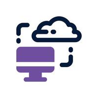 cloud computing duotone icon. Sleek and modern icon for websites and mobile apps. vector