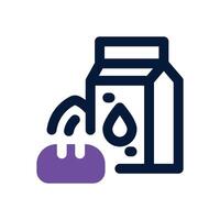 dairy product dual tone icon. Sleek and modern icon for websites and mobile apps. vector
