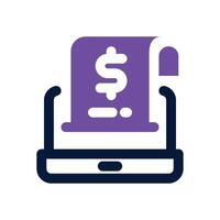 electronic ticket duotone icon. Sleek and modern icon for websites and mobile apps. vector