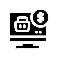 purchase glyph icon. Strong and solid icon for websites and mobile apps. vector