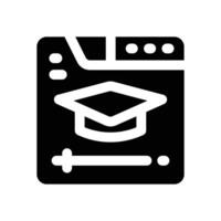 online class glyph icon. Strong and solid icon for websites and mobile apps. vector