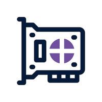 vga card duotone icon. Sleek and modern icon for websites and mobile apps. vector