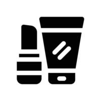cosmetic glyph icon. Strong and solid icon for websites and mobile apps. vector