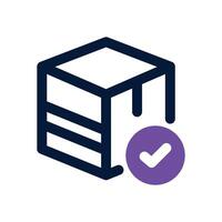 package delivery dual tone icon. Sleek and modern icon for websites and mobile apps. vector