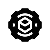 setting chain glyph icon. Strong and solid icon for websites, mobile interfaces, presentations, and visual branding. High quality and easy to edit. vector