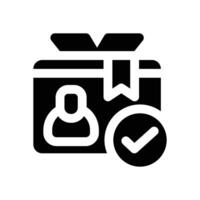 membership glyph icon. Strong and solid icon for websites and mobile apps. vector
