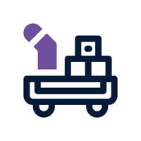 delivery cart dual tone icon. Sleek and modern icon for websites and mobile apps. vector