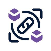 link chain dual tone icon. Sleek and modern icon for websites and mobile apps. vector