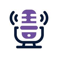 microphone dual tone icon. Sleek and modern icon for websites and mobile apps. vector