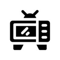television glyph icon. Strong and solid icon for websites and mobile apps. vector