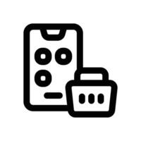 smart retail line icon. Clean and minimalist icon for websites and mobile apps. vector