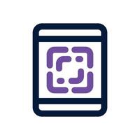 qr code duotone icon. Sleek and modern icon for websites, mobile apps, marketing materials, and corporate design. Fully scalable and ready to use. vector