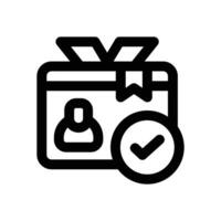 membership line icon. Clean and minimalist icon for websites and mobile apps. vector
