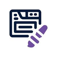 drawing dual tone icon. Sleek and modern icon for websites and mobile apps. vector
