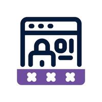 encrypted duotone icon. Sleek and modern icon for websites and mobile apps. vector
