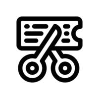 voucher line icon. Clean and minimalist icon for websites, mobile apps, presentations, and logos. Fully scalable and customizable for any project. vector