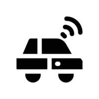 smart car glyph icon. Strong and solid icon for websites and mobile apps. vector