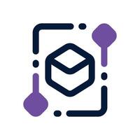 blockchain dual tone icon. Sleek and modern icon for websites, mobile apps, marketing materials, and corporate design. Fully scalable and ready to use. vector