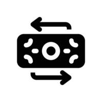 money refund glyph icon. Strong and solid icon for websites and mobile apps. vector