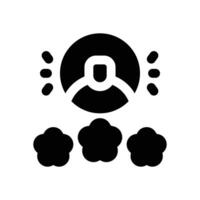 customer review glyph icon. Strong and solid icon for websites and mobile apps. vector