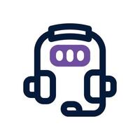 headphon duotone icon. Sleek and modern icon for websites and mobile apps. vector
