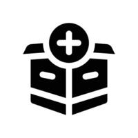 add glyph icon. Strong and solid icon for websites and mobile apps. vector