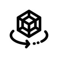 360 degrees line icon. Clean and minimalist icon for websites and mobile apps. vector