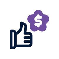 best price duotone icon. Sleek and modern icon for websites and mobile apps. vector