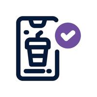 online store dual tone icon. Sleek and modern icon for websites and mobile apps. vector