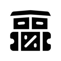 voucher glyph icon. Strong and solid icon for websites and mobile apps. vector