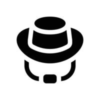 hat glyph icon. Strong and solid icon for websites and mobile apps. vector