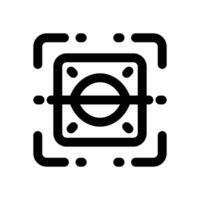 eye scanner line icon. Clean and minimalist icon for websites and mobile apps. vector