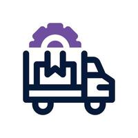 delivery service duotone icon. Sleek and modern icon for websites and mobile apps. vector