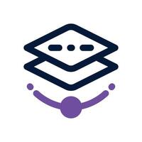 layer duotone icon. Sleek and modern icon for websites and mobile apps. vector