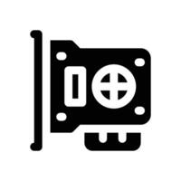 vga card glyph icon. Strong and solid icon for websites and mobile apps. vector