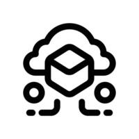 data cloud line icon. Clean and minimalist icon for websites and mobile apps. vector