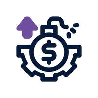 leverage dual tone icon. Sleek and modern icon for websites and mobile apps. vector