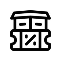 voucher line icon. Clean and minimalist icon for websites and mobile apps. vector