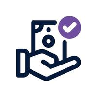 affordable dual tone icon. Sleek and modern icon for websites and mobile apps. vector