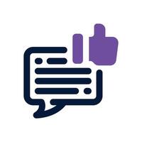 comment dual tone icon. Sleek and modern icon for websites and mobile apps. vector