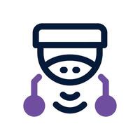 cctv dual tone icon. Sleek and modern icon for websites and mobile apps. vector