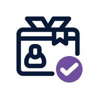 membership duotone icon. Sleek and modern icon for websites and mobile apps. vector