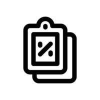 price tag line icon. Clean and minimalist icon for websites and mobile apps. vector