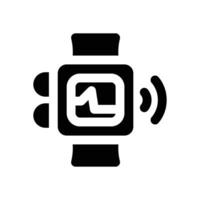 smartwatch glyph icon. Strong and solid icon for websites and mobile apps. vector